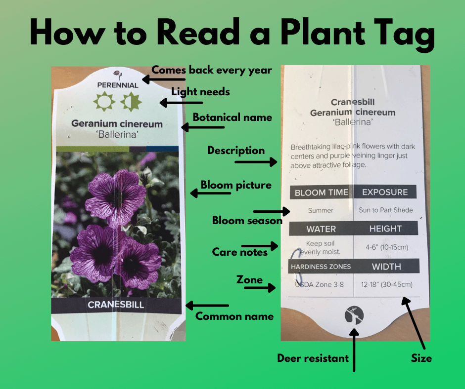 how to read a plant tag